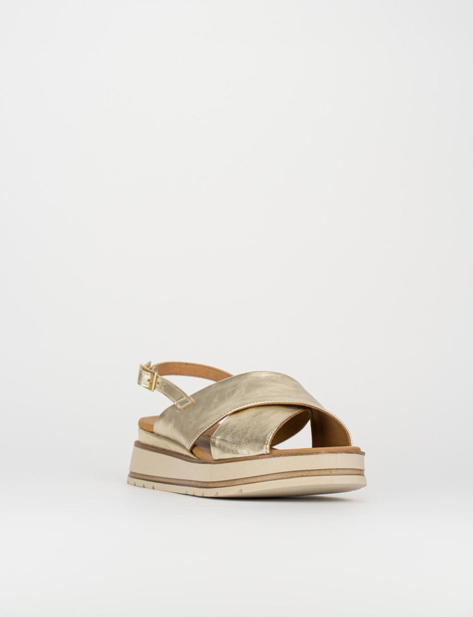 Sandali discount oro zeppa