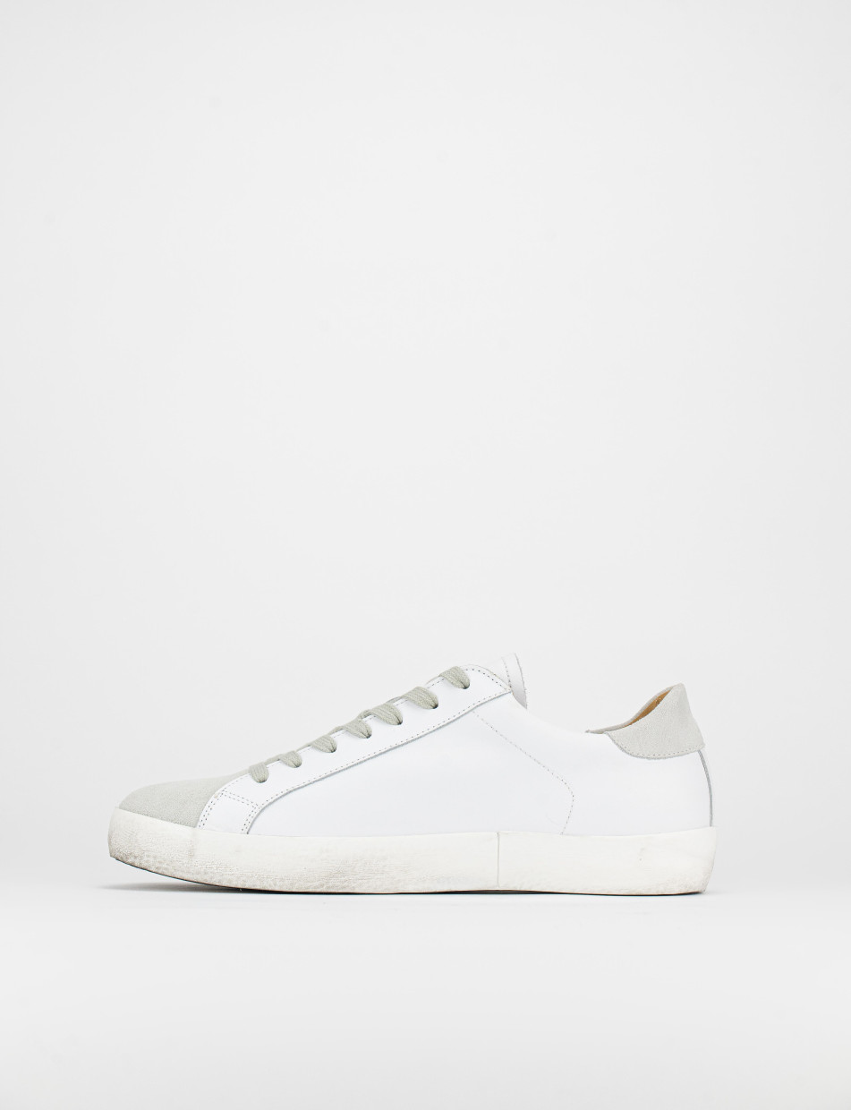 Sneakers pelle bianco