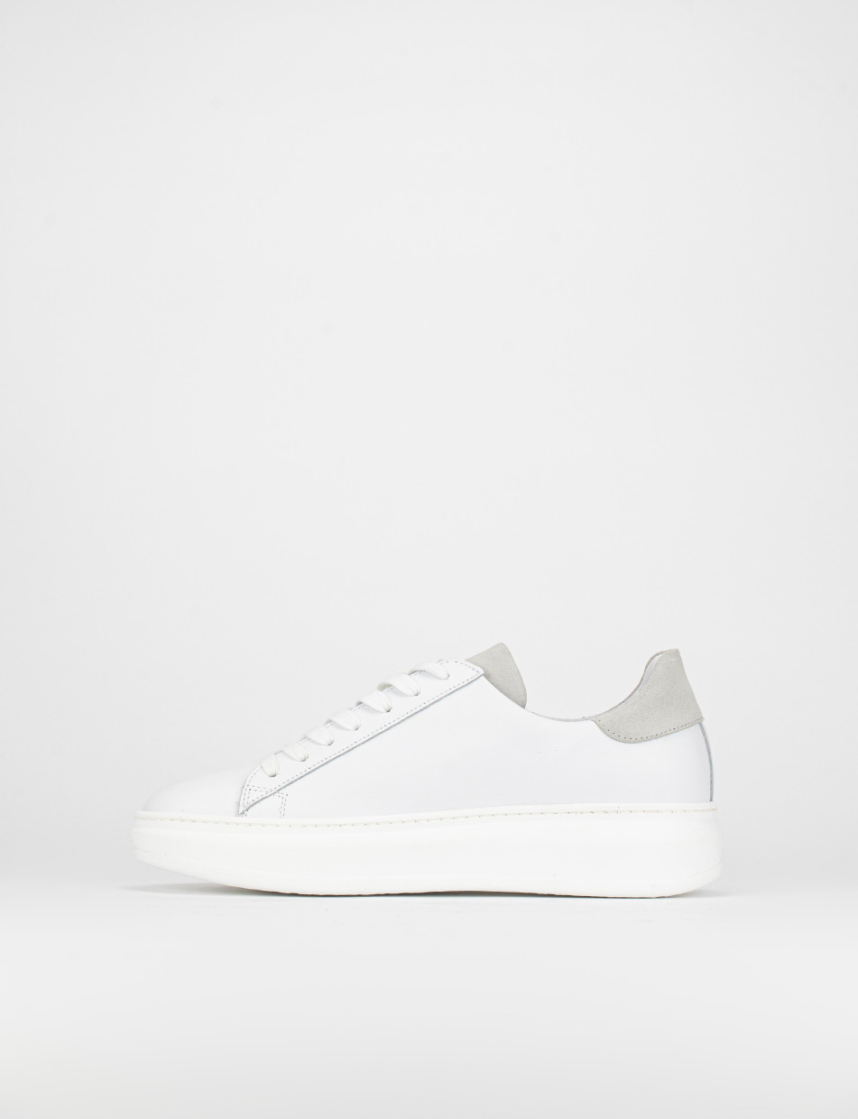 Sneakers pelle bianco