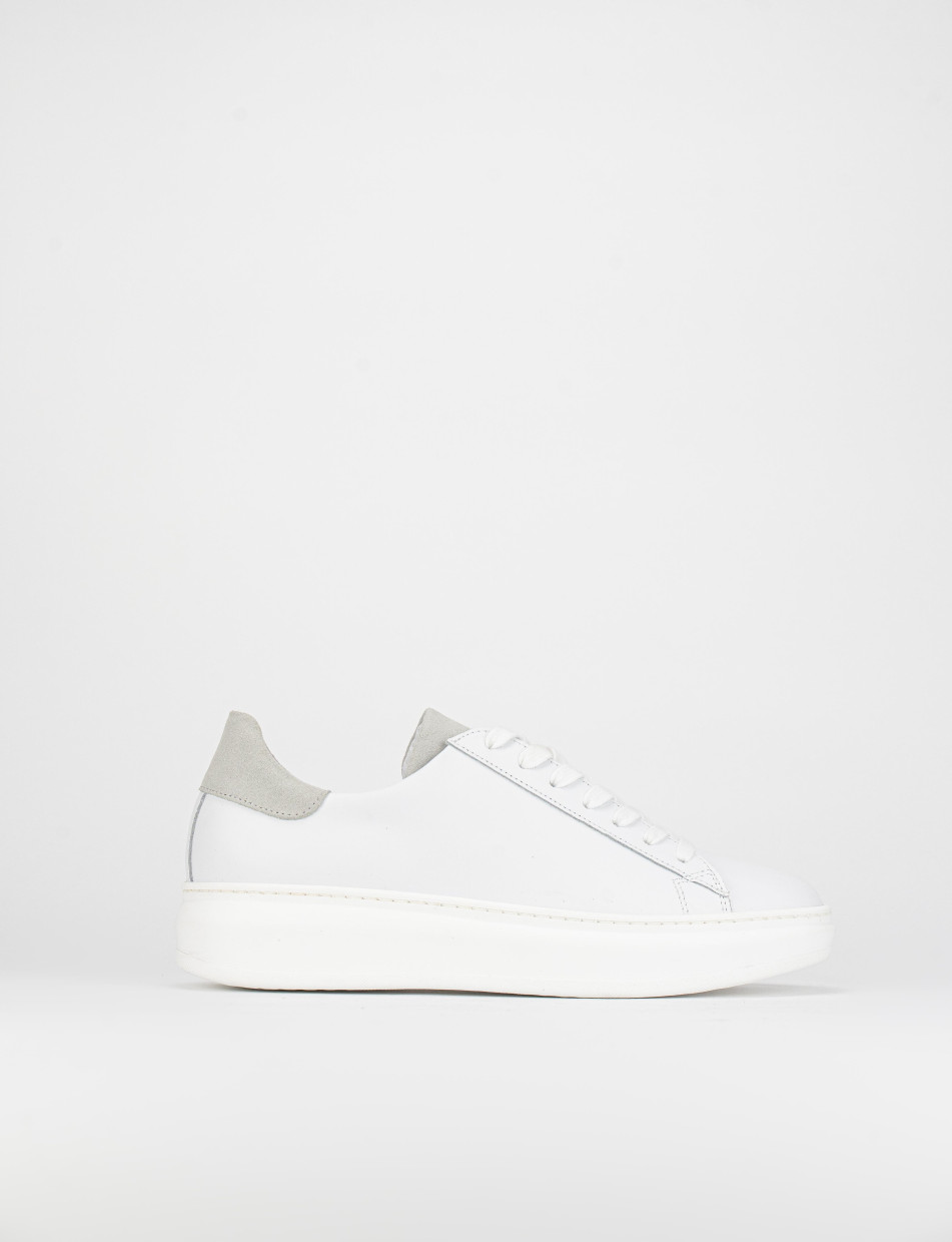Sneakers pelle bianco