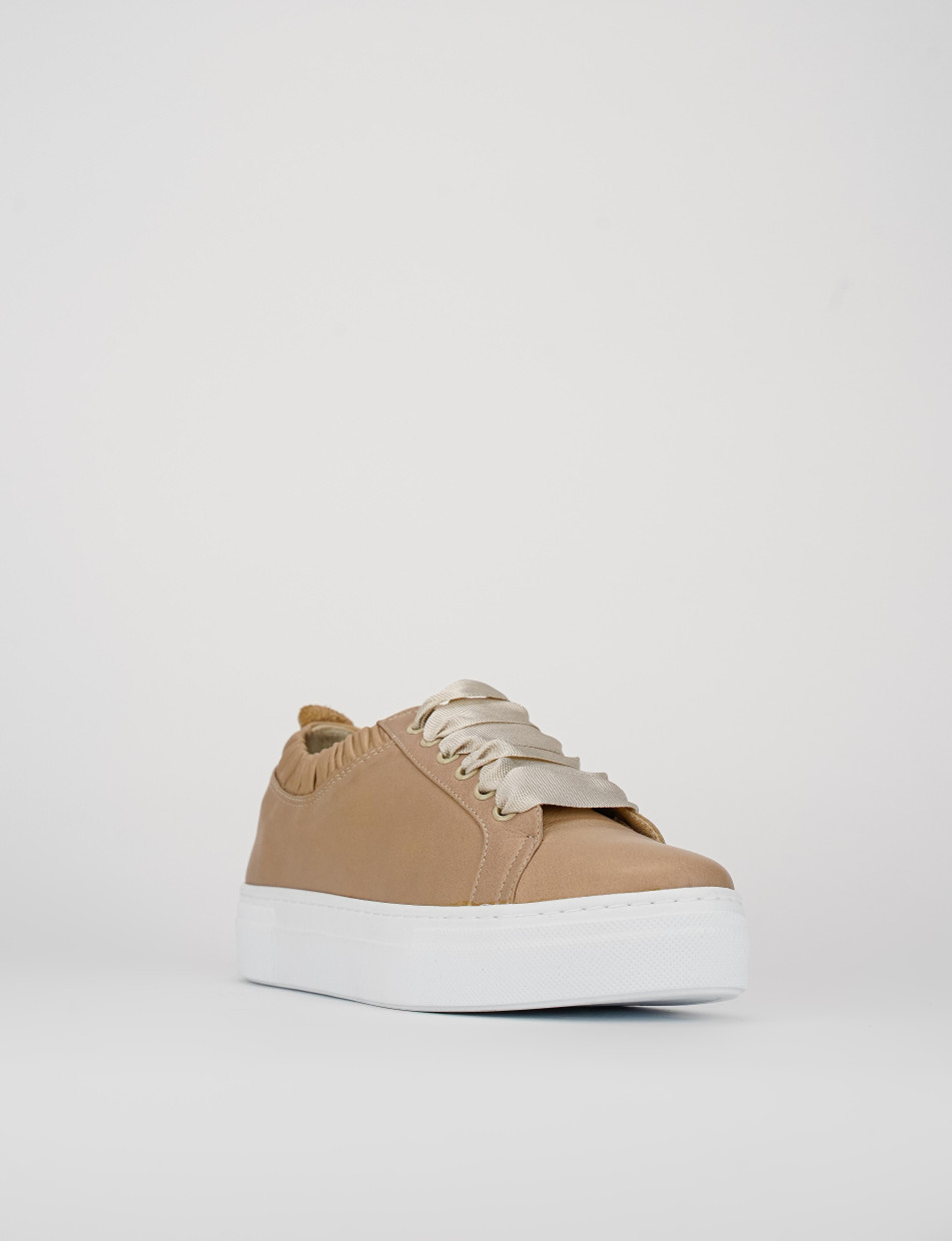 Sneakers pelle beige