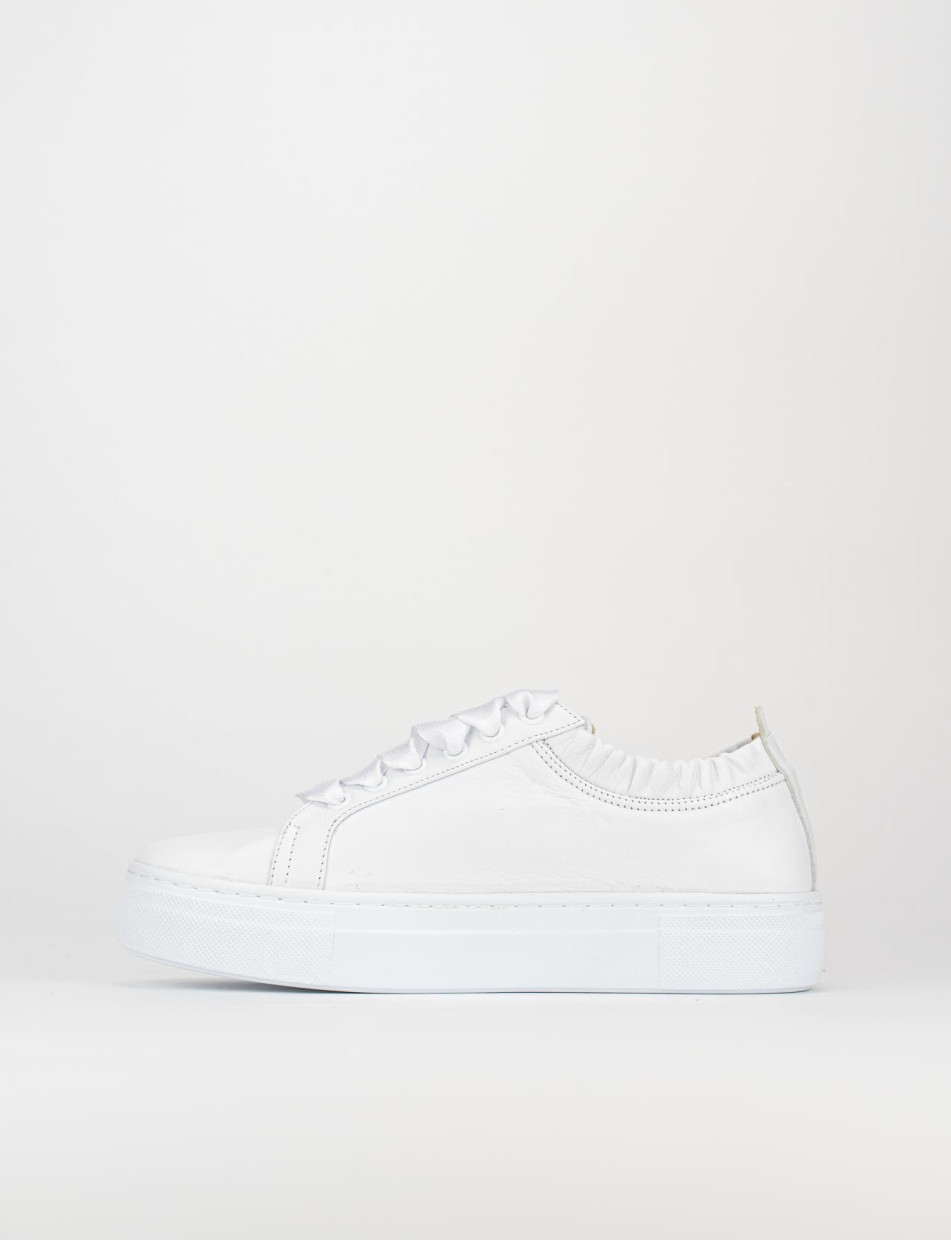 Sneakers pelle bianco