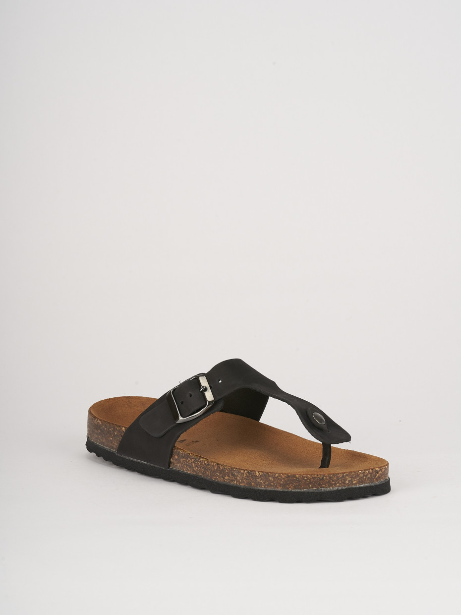 Slippers black nabuk