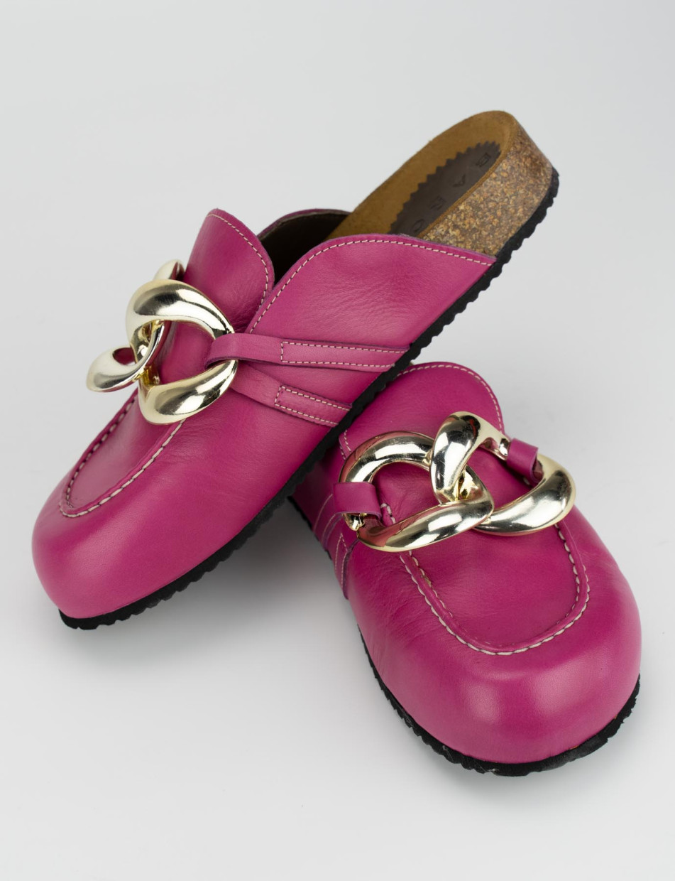 Ciabatta da passeggio tacco 1 cm rosa pelle