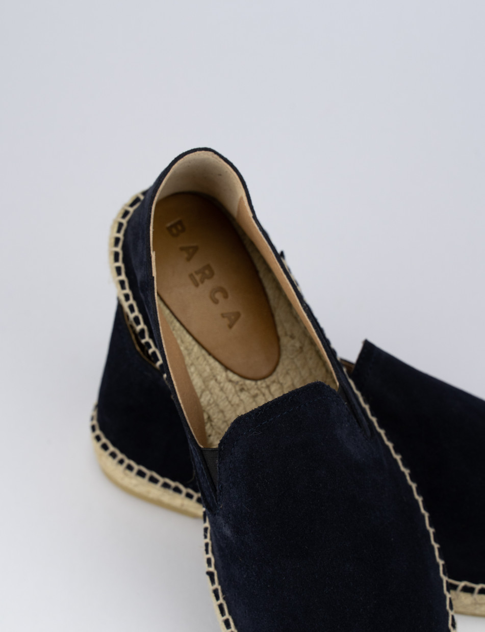 Espadrillas heel 1 cm blu chamois