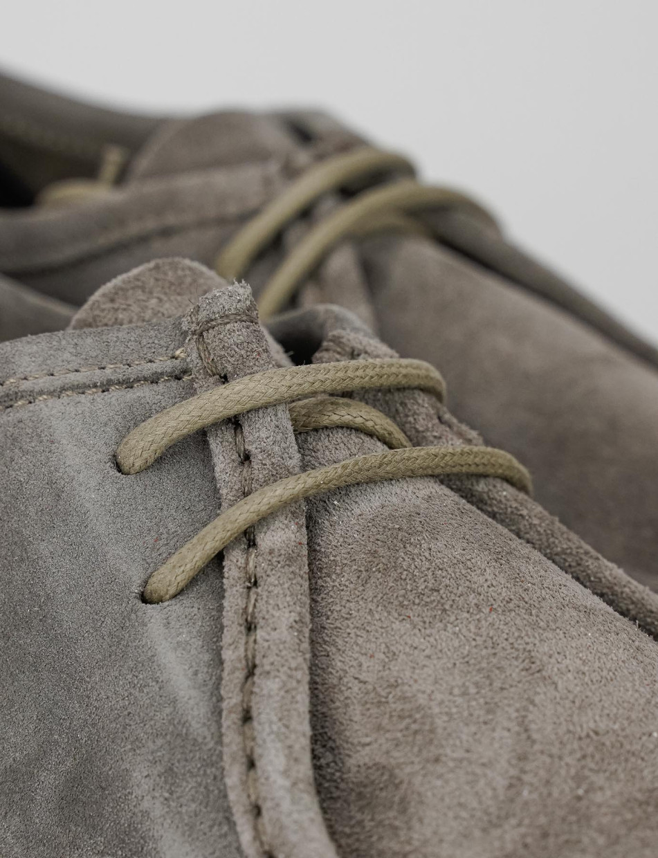 Lace-up shoes grey chamois