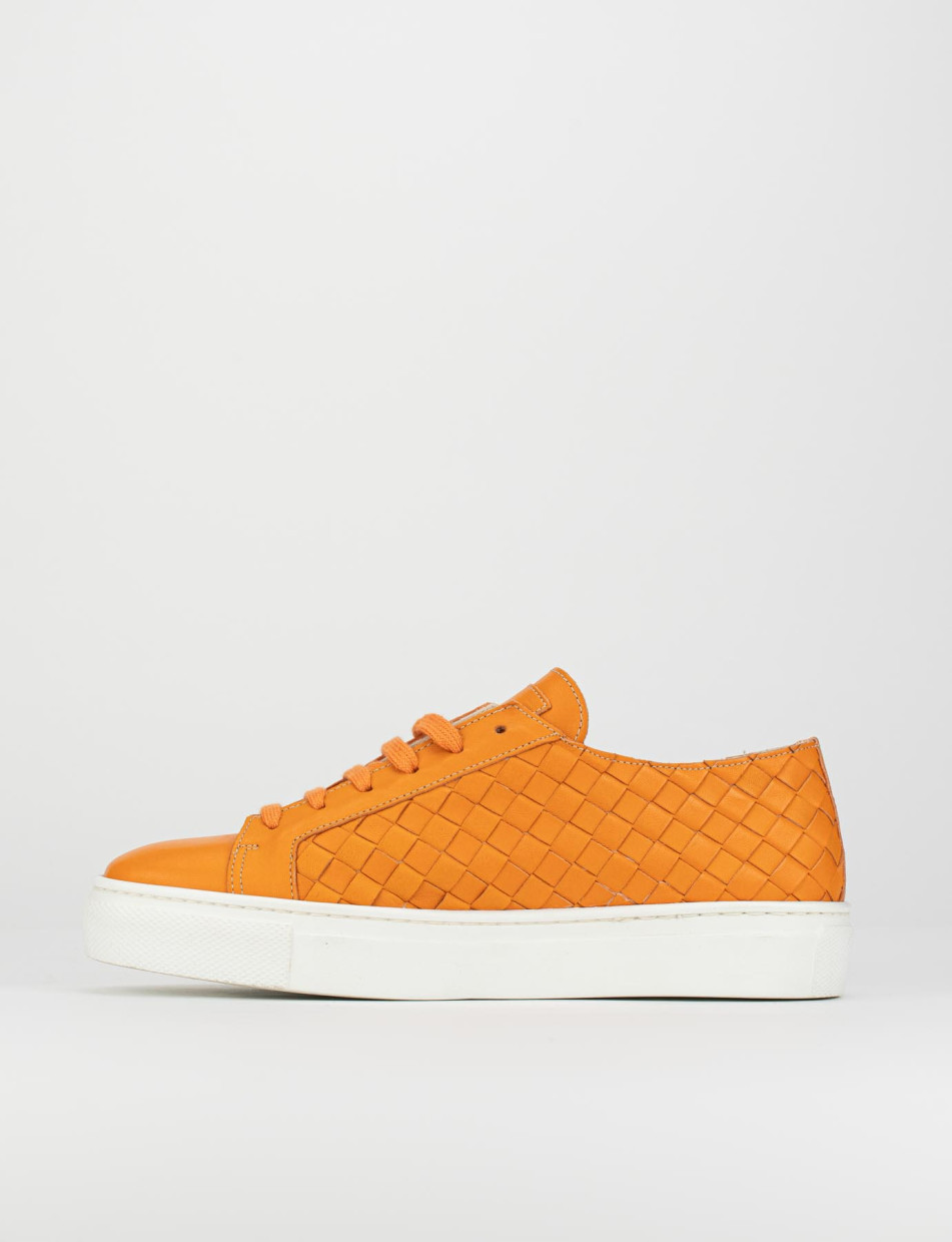 Sneakers pelle arancio