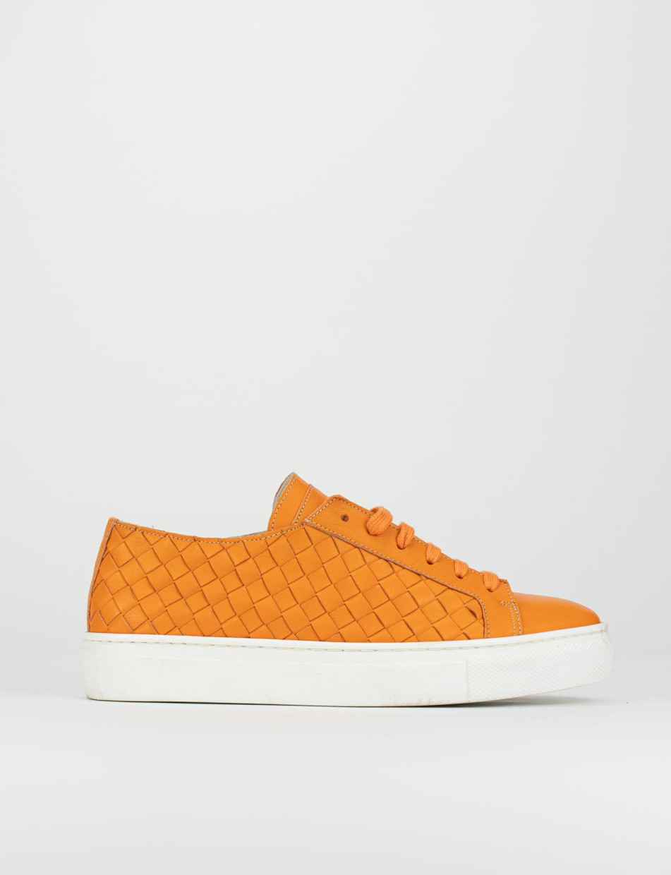 Sneakers pelle arancio