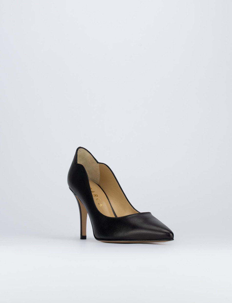 Decolte' tacco 7 cm nero pelle