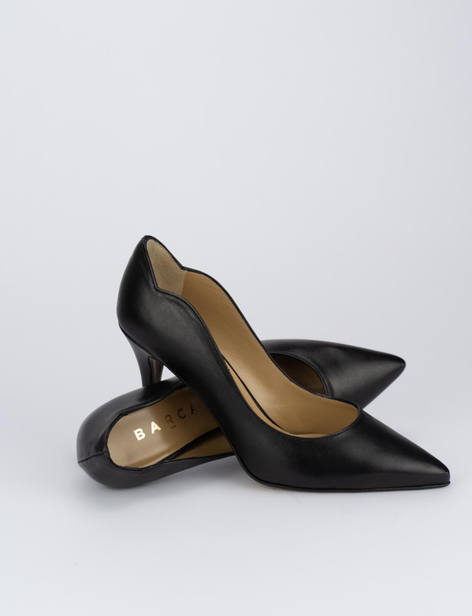 Decolte' tacco 7 cm nero pelle