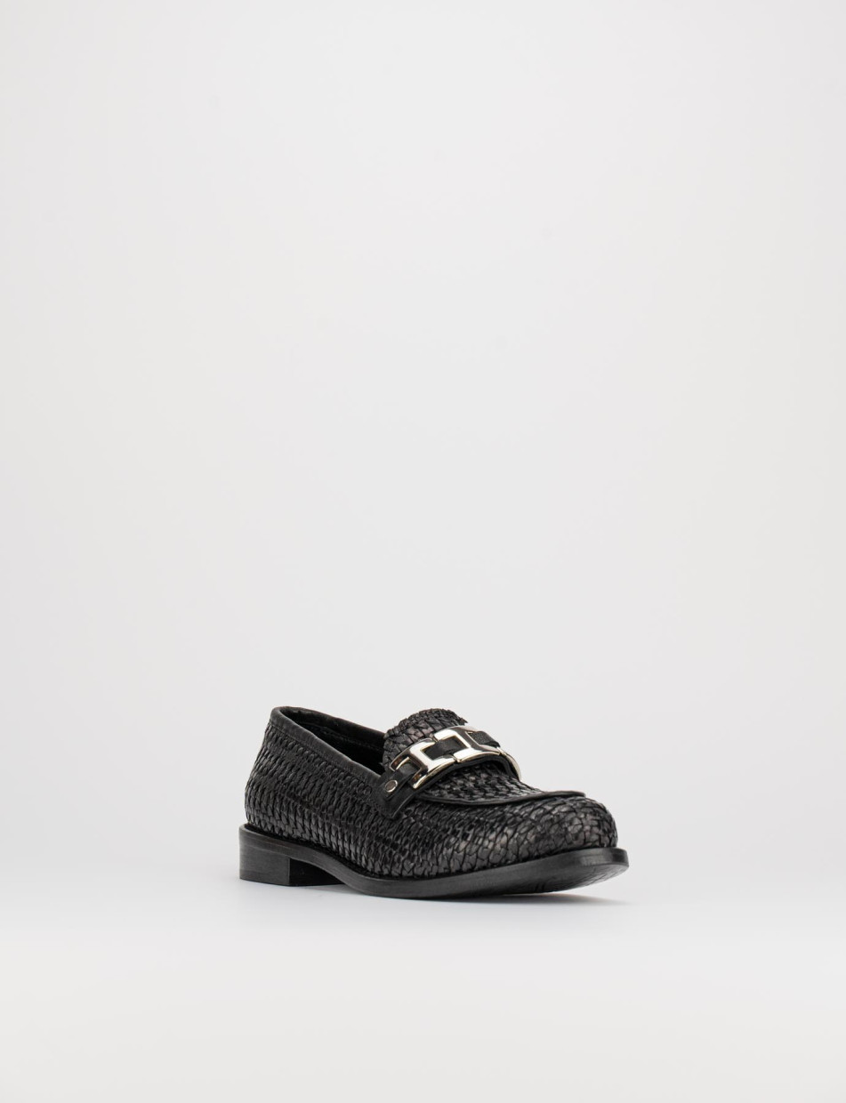 Mocassino tacco 1 cm nero