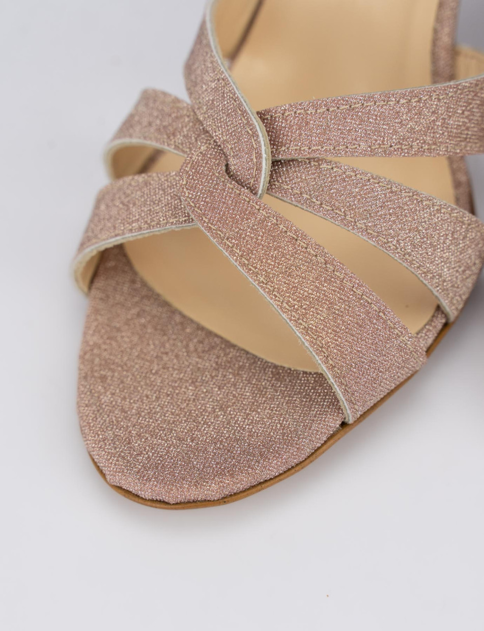 High heel sandals heel 9 cm pink glitter