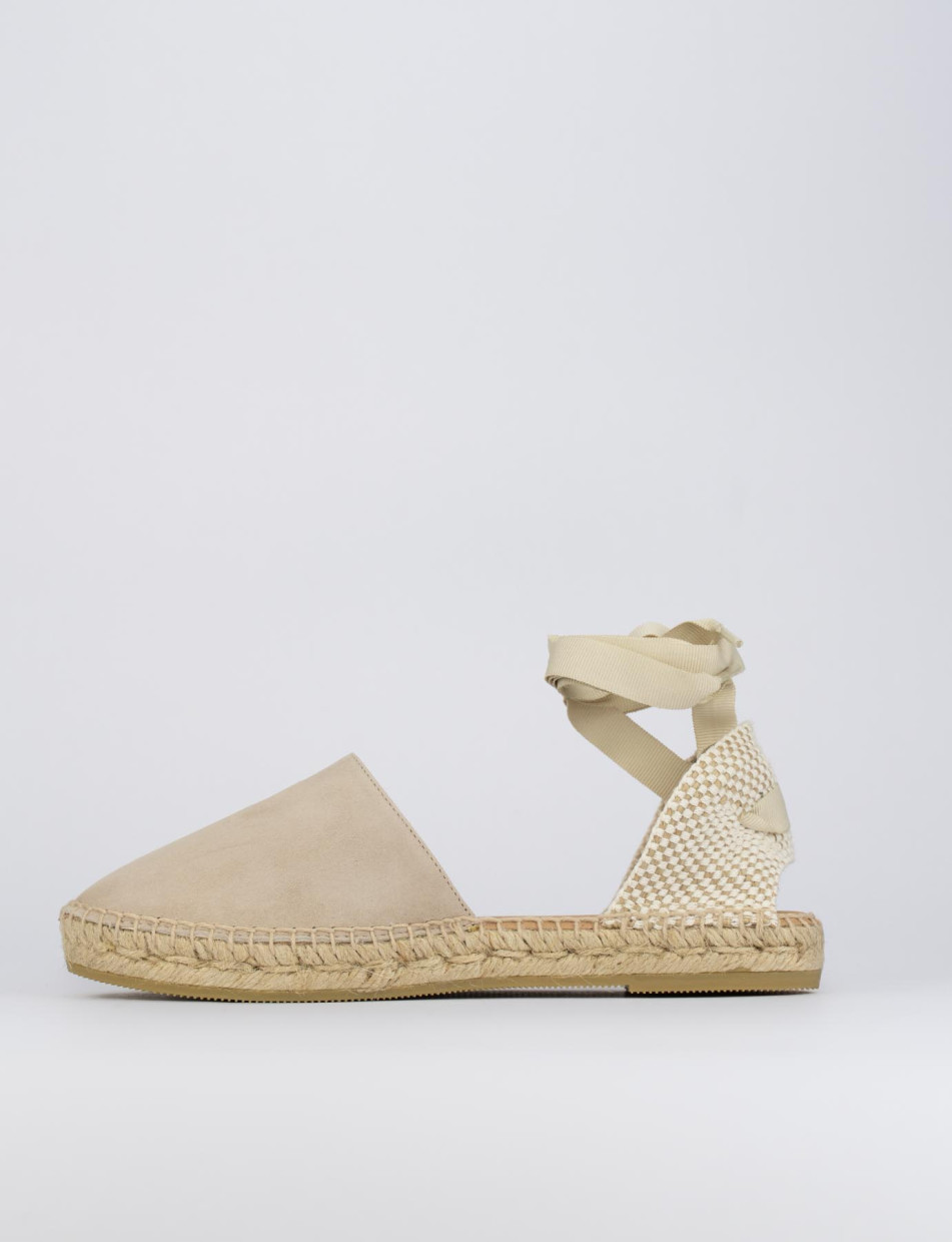 Espadrillas heel 2 cm beige chamois