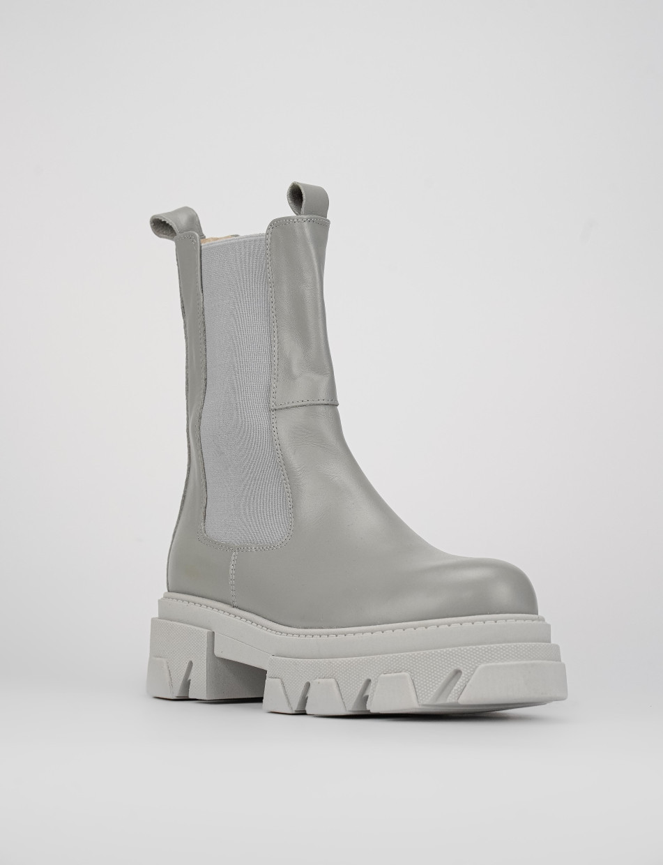 Grey platform ankle boots top