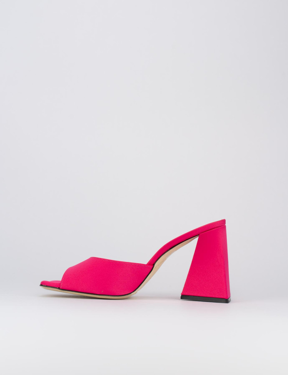 Sandalo tacco 8 cm rosa raso