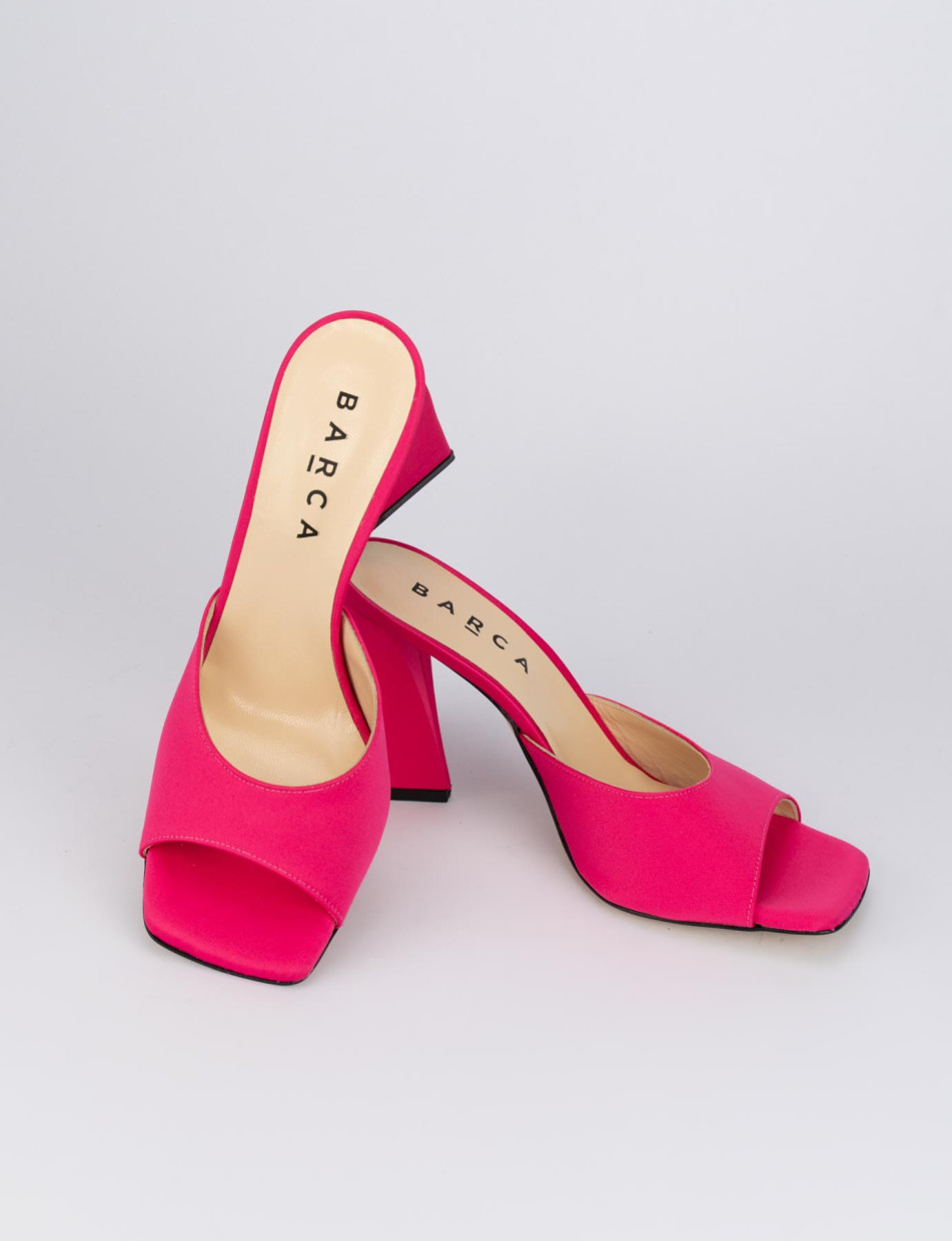 Sandalo tacco 8 cm rosa raso