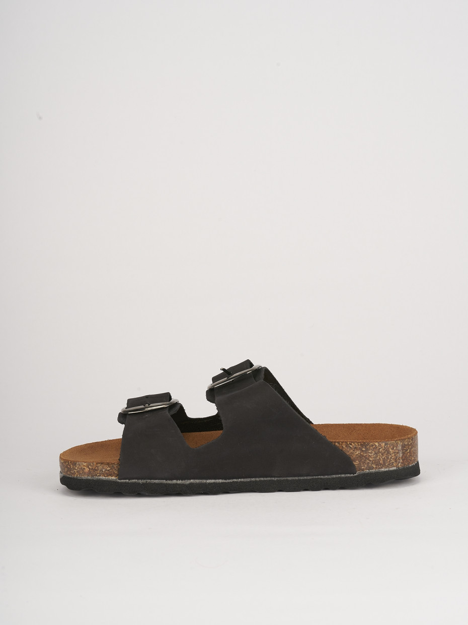 Slippers black nabuk