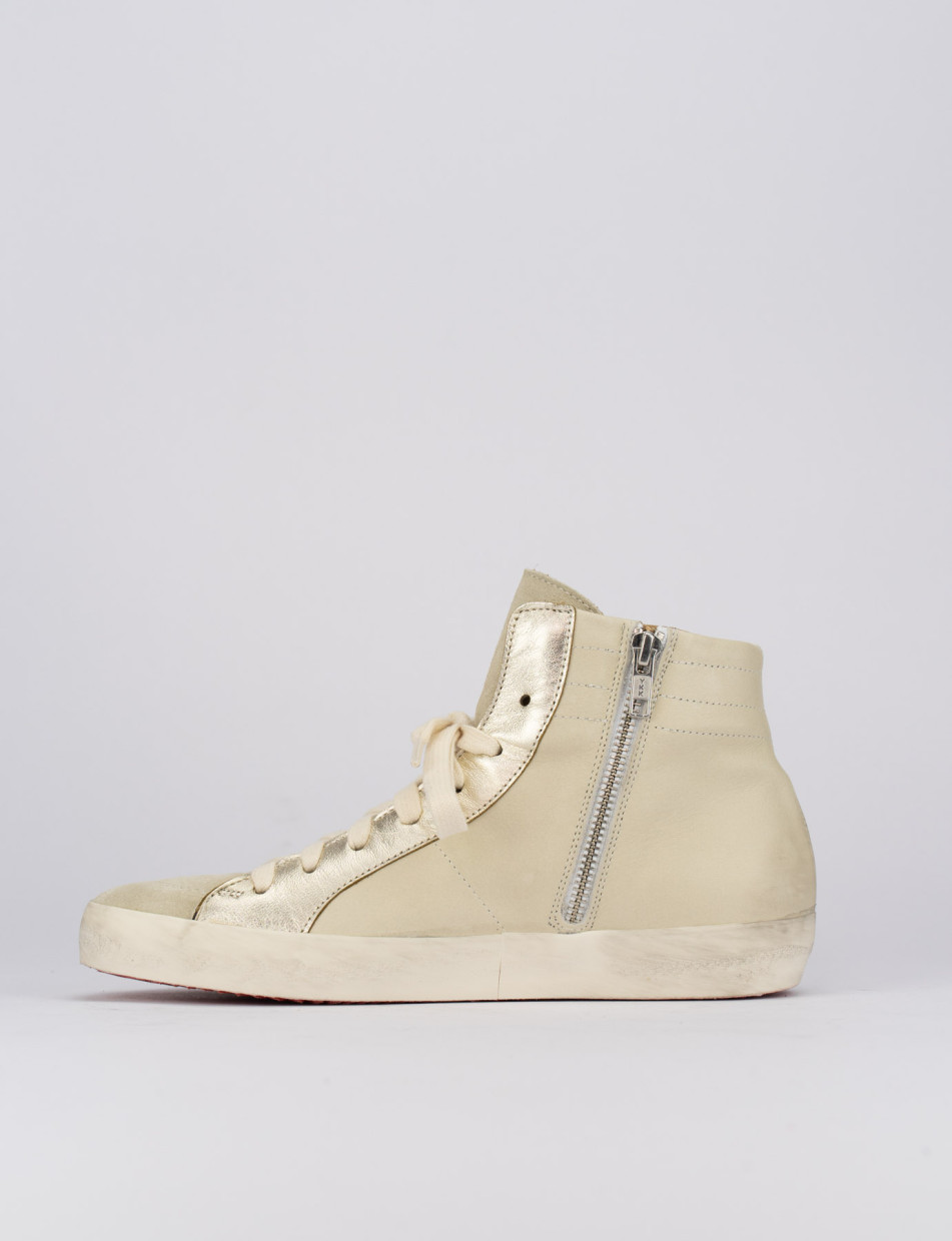 Sneakers pelle beige