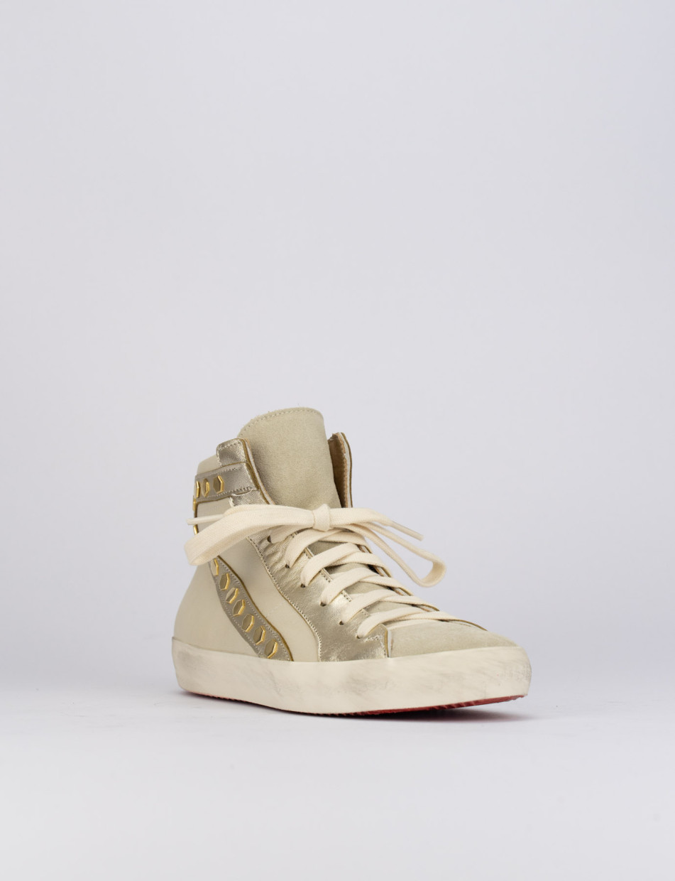 Sneakers beige leather