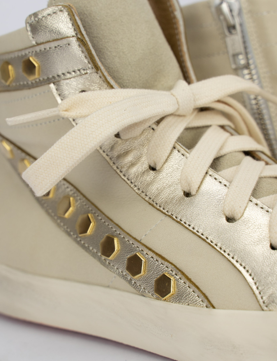 Sneakers beige leather