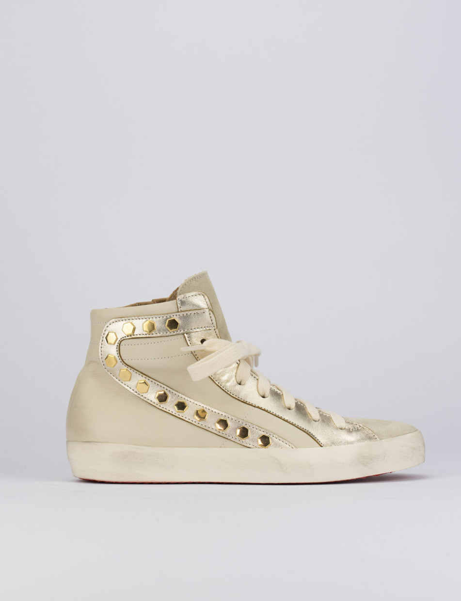 Sneakers pelle beige