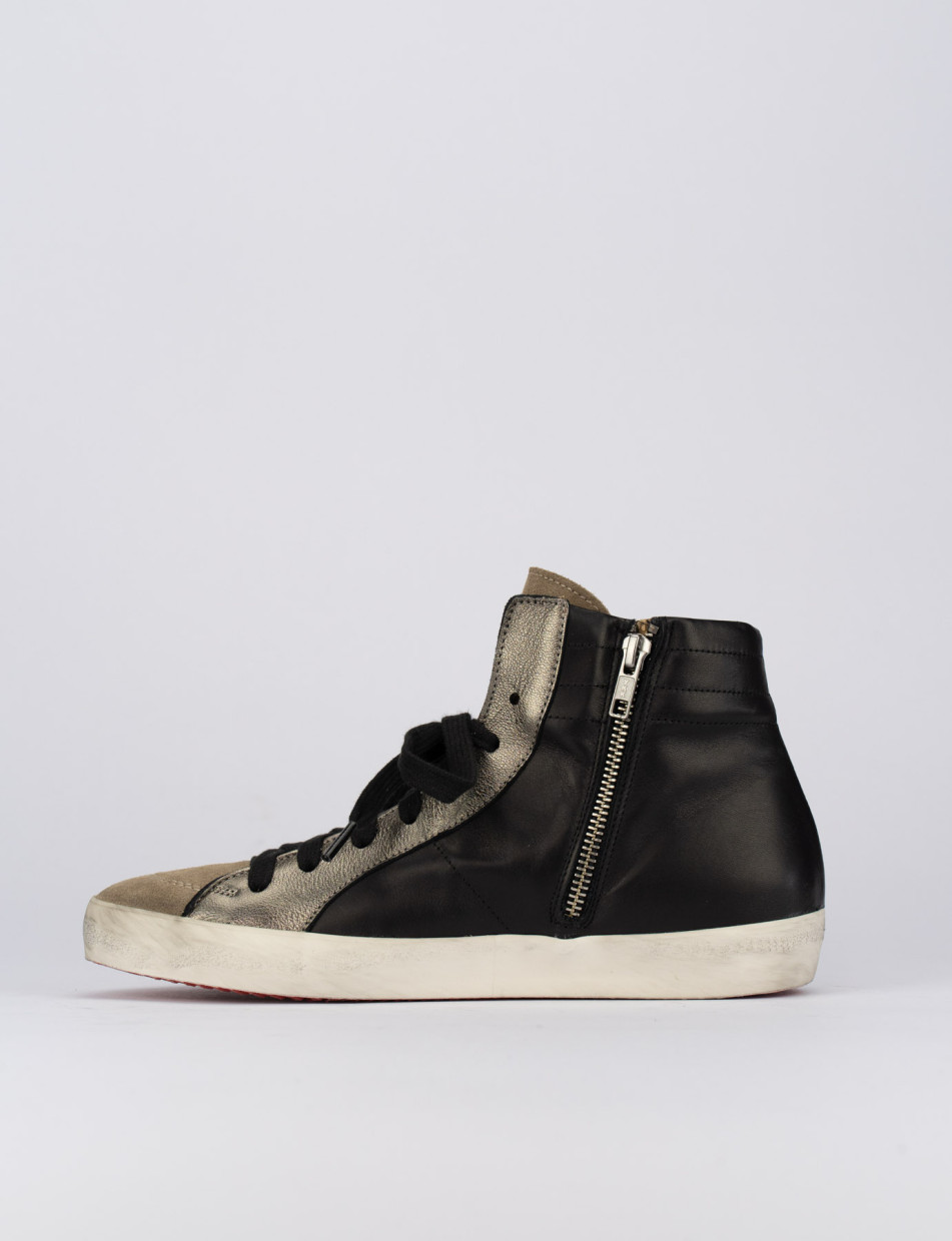 Sneakers pelle nero