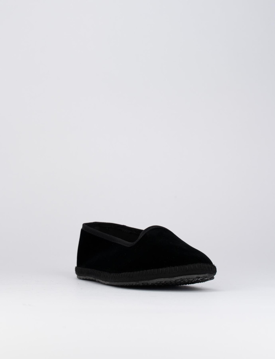 Ballerine tacco 1cm velluto nero