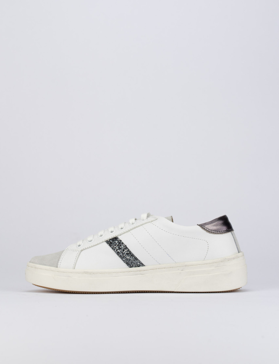 Sneakers pelle bianco