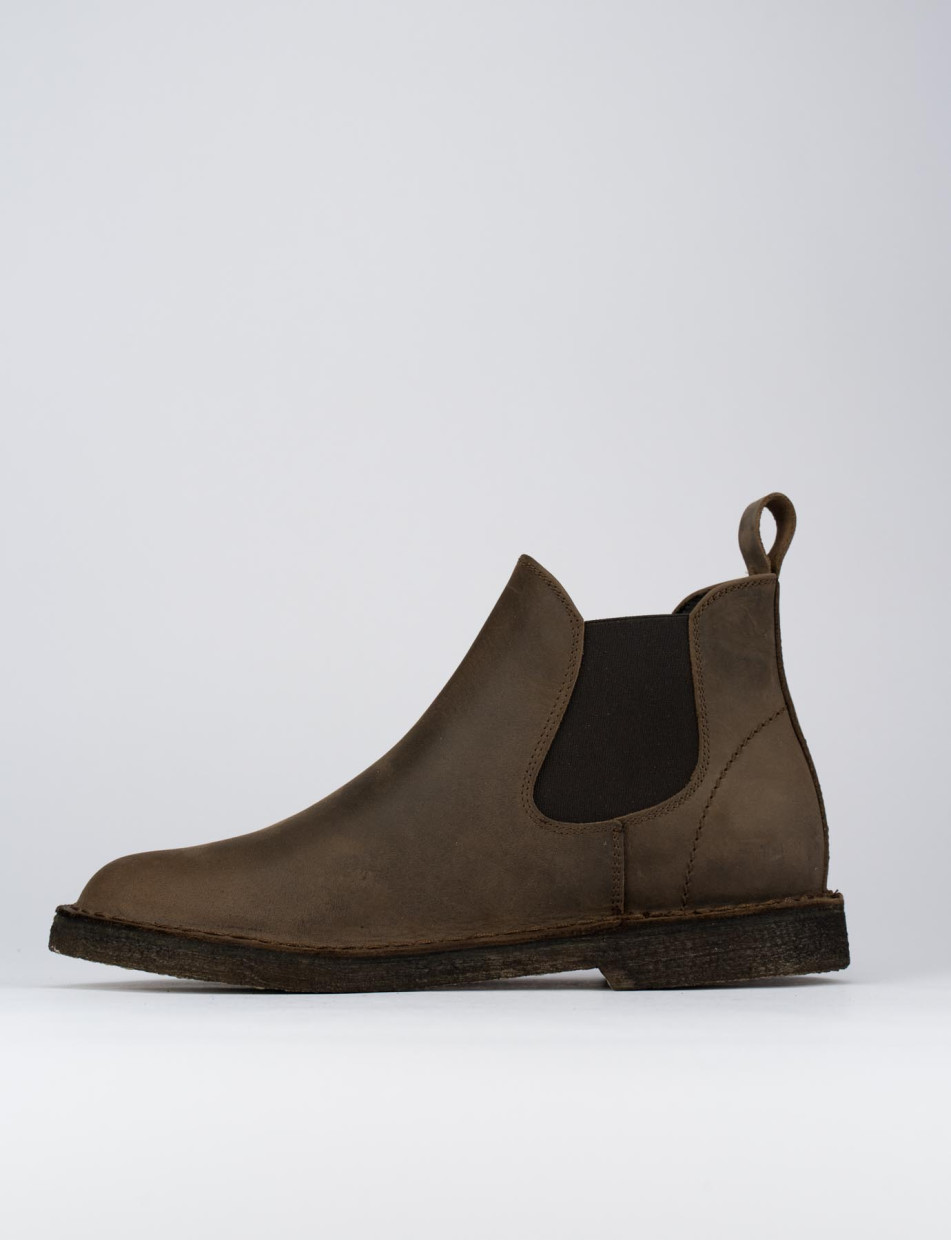 Ankle boots dark brown leather