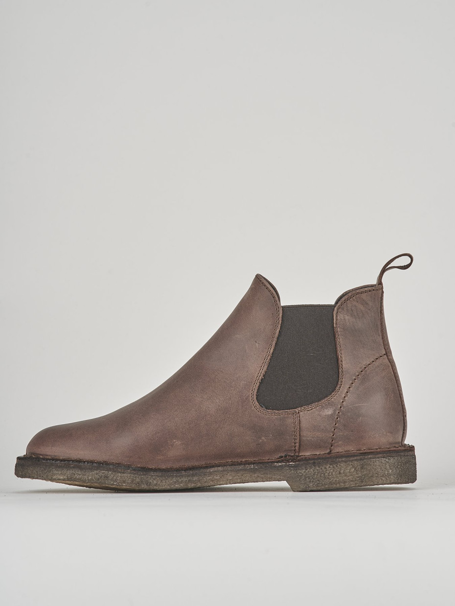 Ankle boots dark brown leather