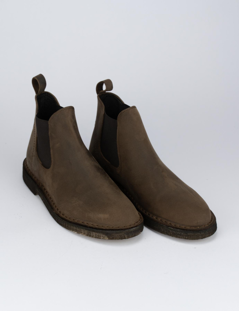 Ankle boots dark brown leather