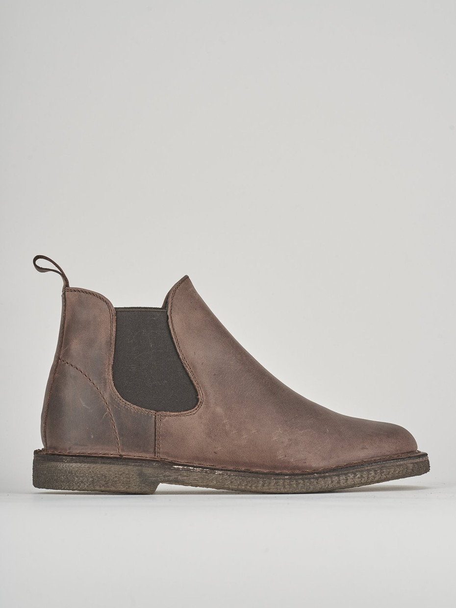 Ankle boots dark brown leather