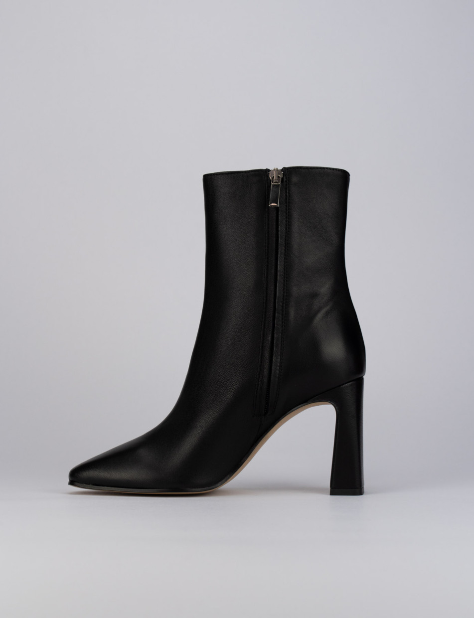 Stivaletti tacco 9cm pelle nero