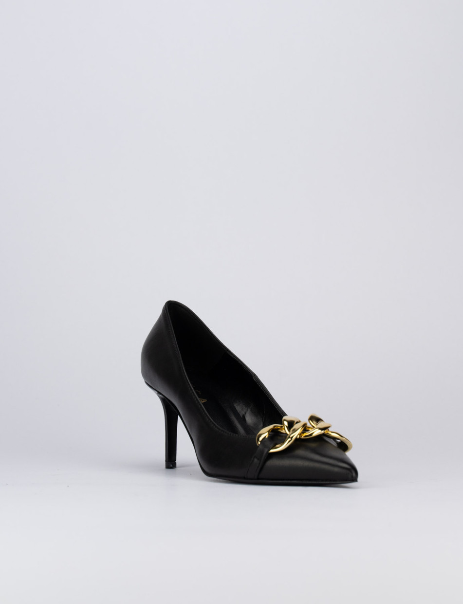 Pumps heel 8 cm black leather