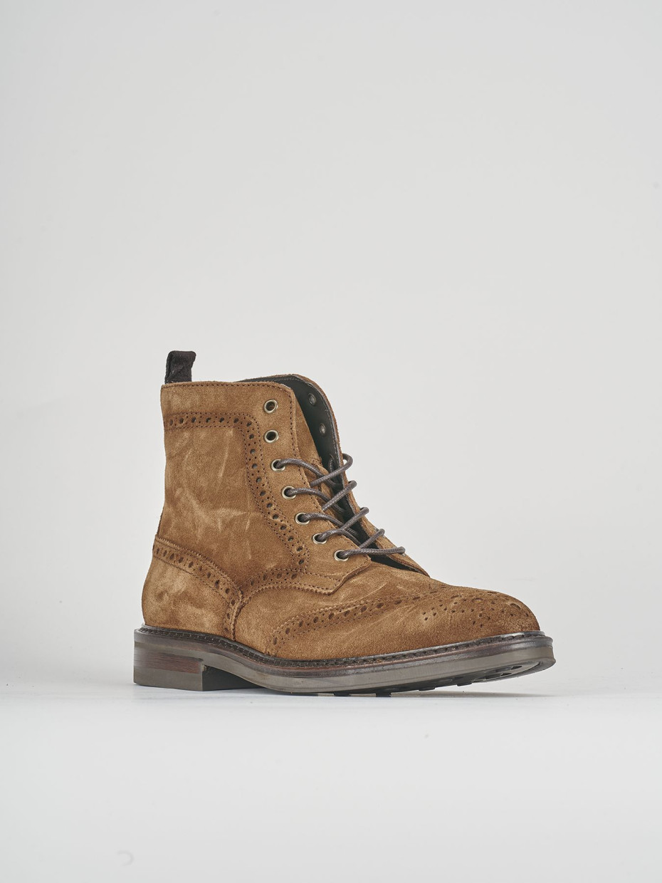 Combat boots brown chamois