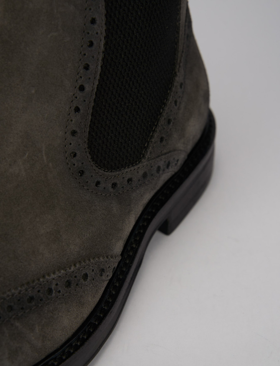 Ankle boots grey chamois