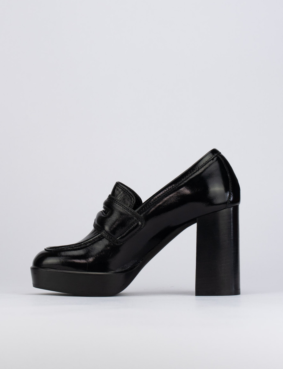 Pumps heel 9 cm black leather