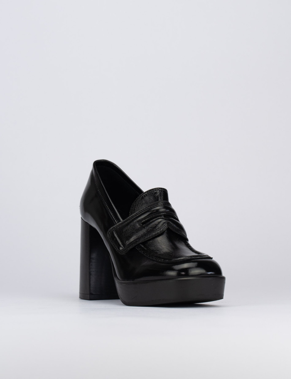 Pumps heel 9 cm black leather