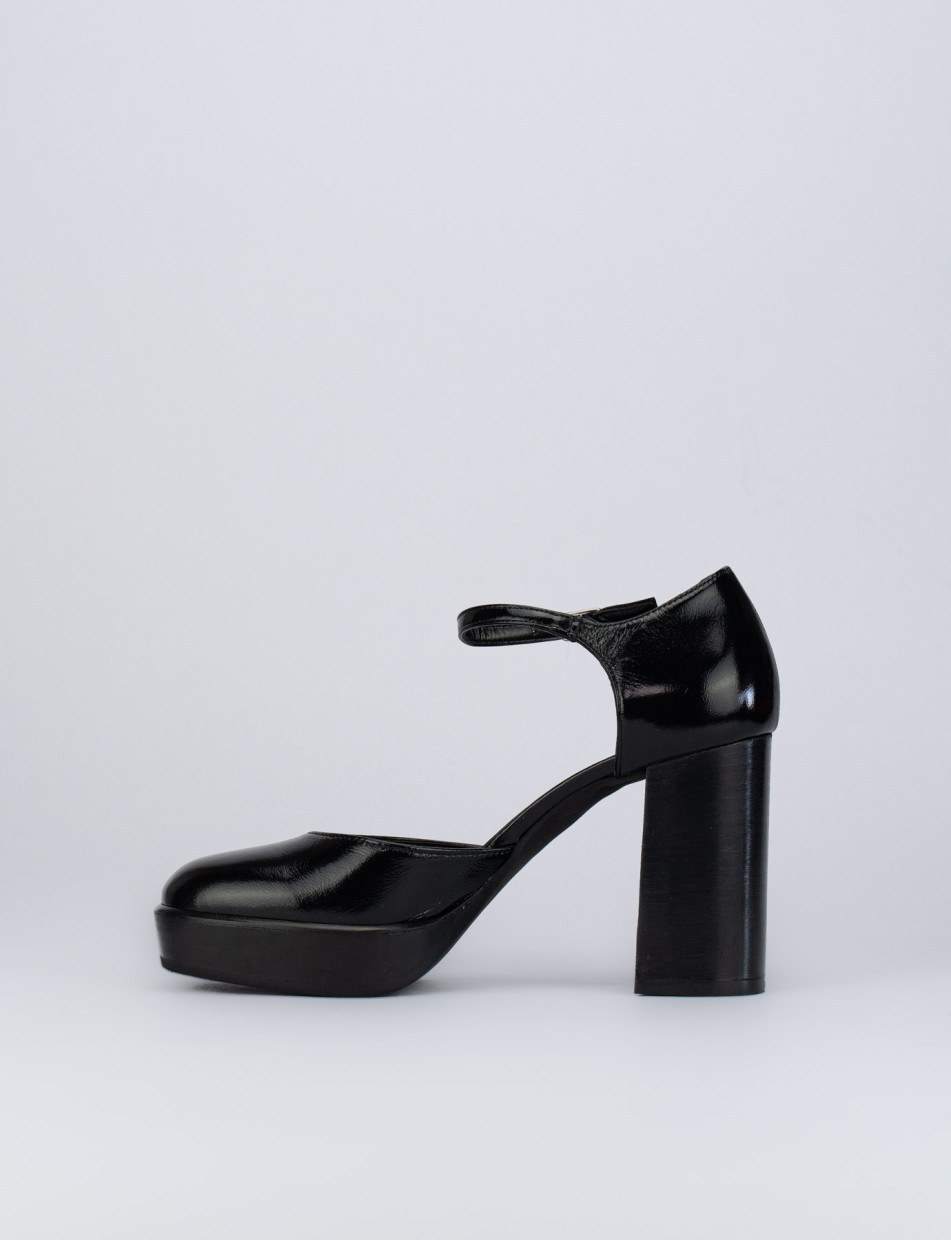 Pumps heel 9 cm black leather