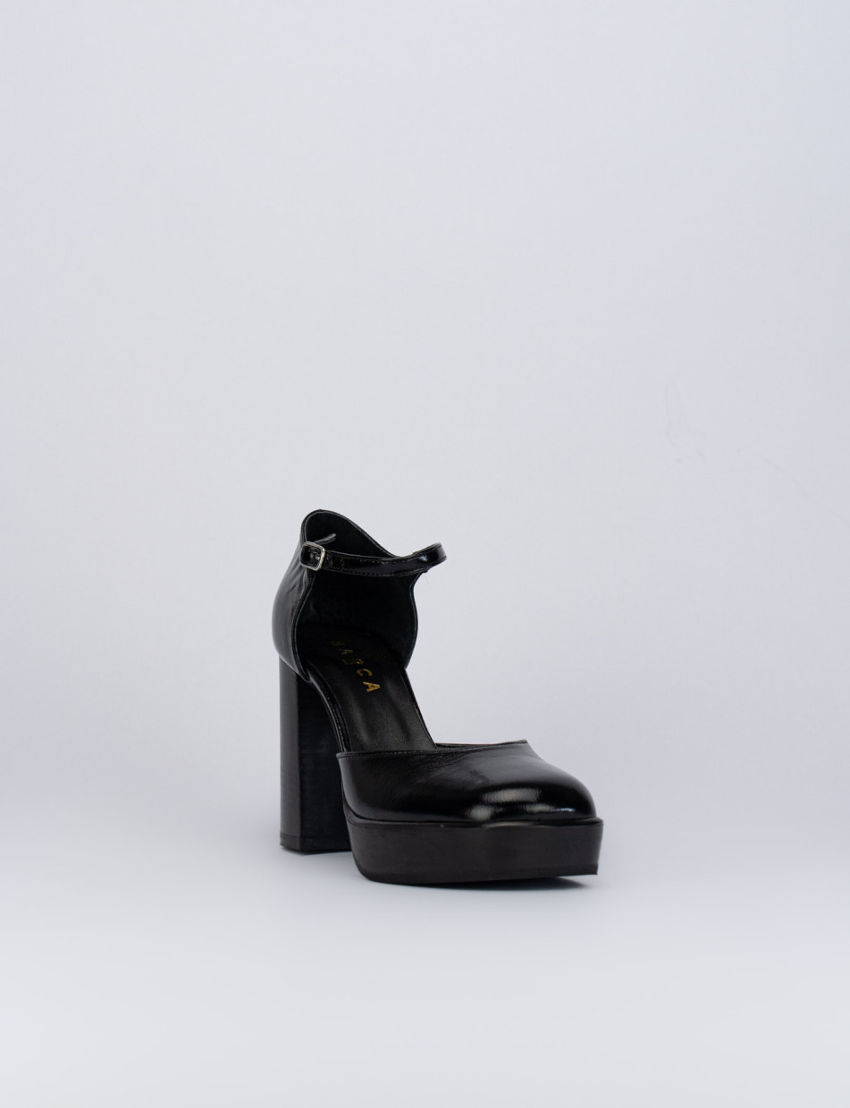 Pumps heel 9 cm black leather