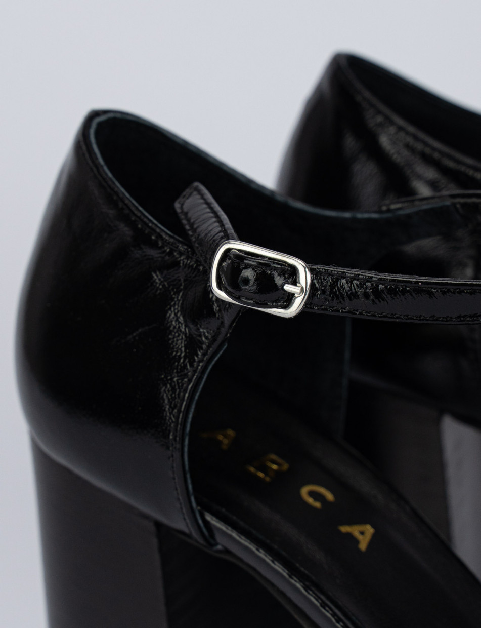 Pumps heel 9 cm black leather