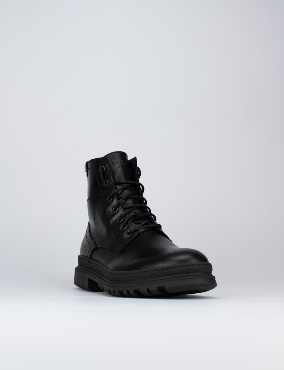 Combat boots black leather