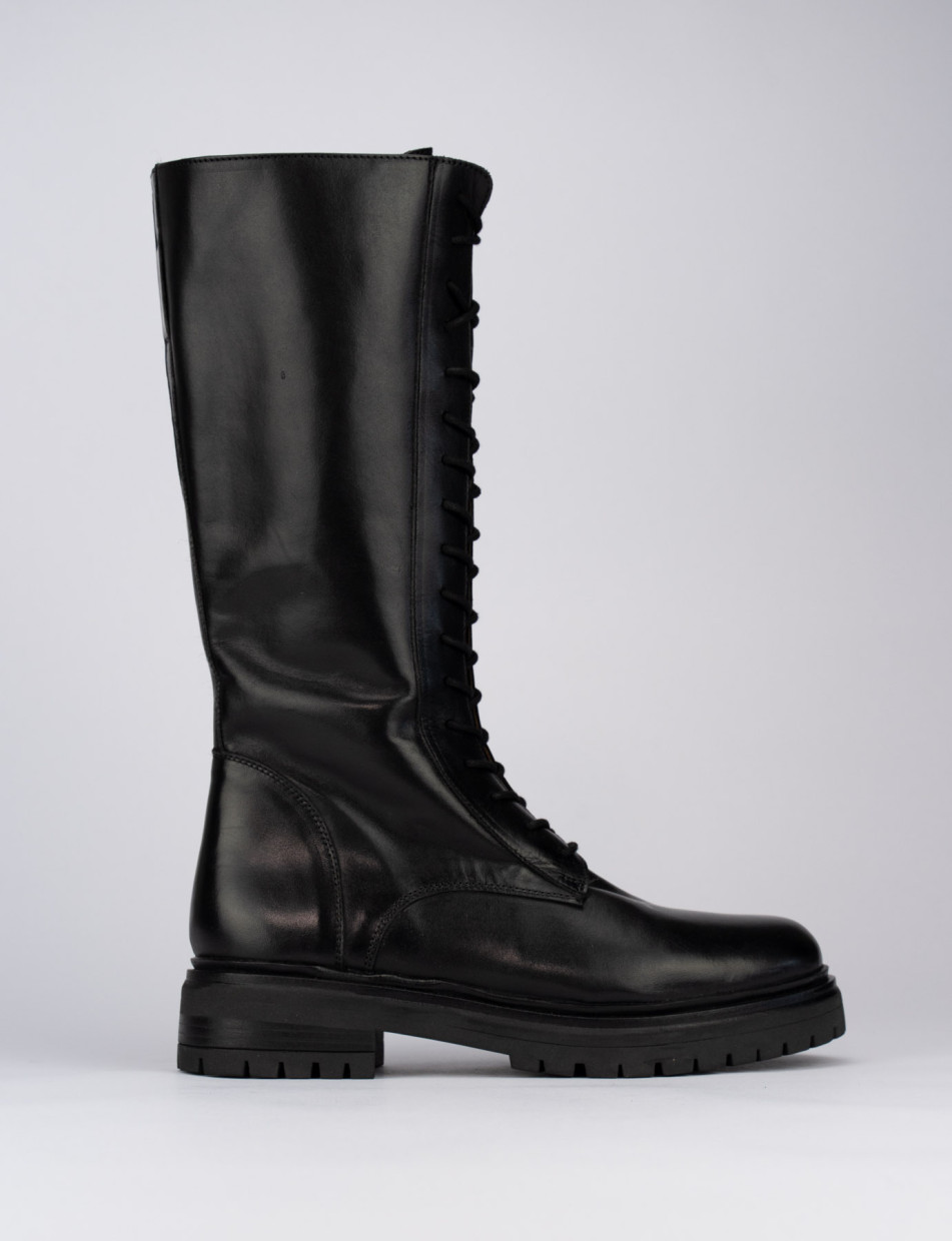 Tall leather combat boots cheap