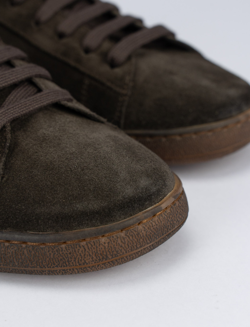 Sneakers dark brown chamois