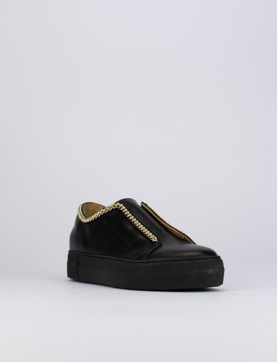 Sneakers pelle nero