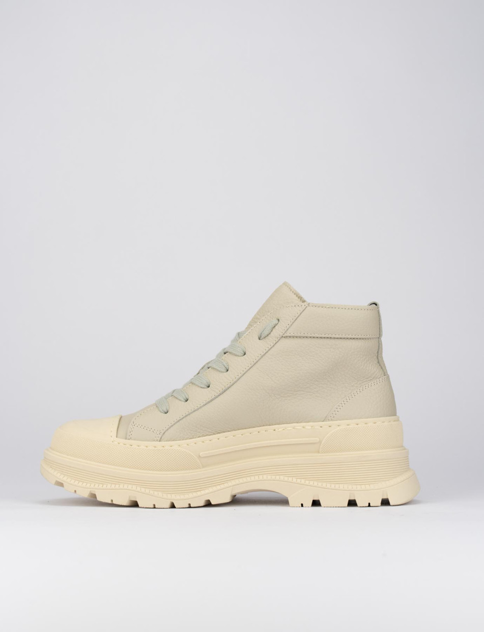 Sneakers pelle beige