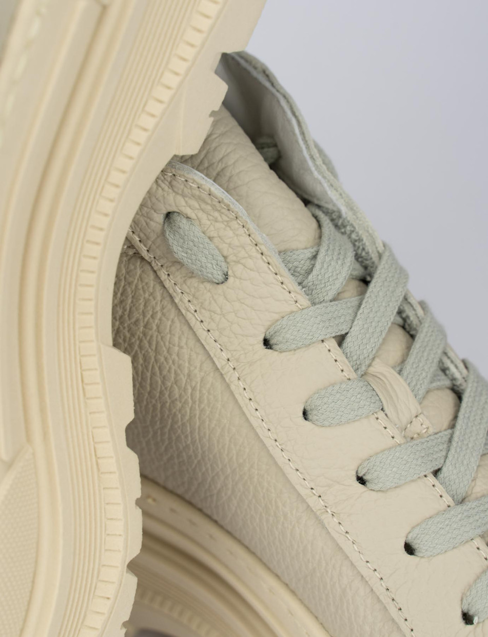 Sneakers pelle beige