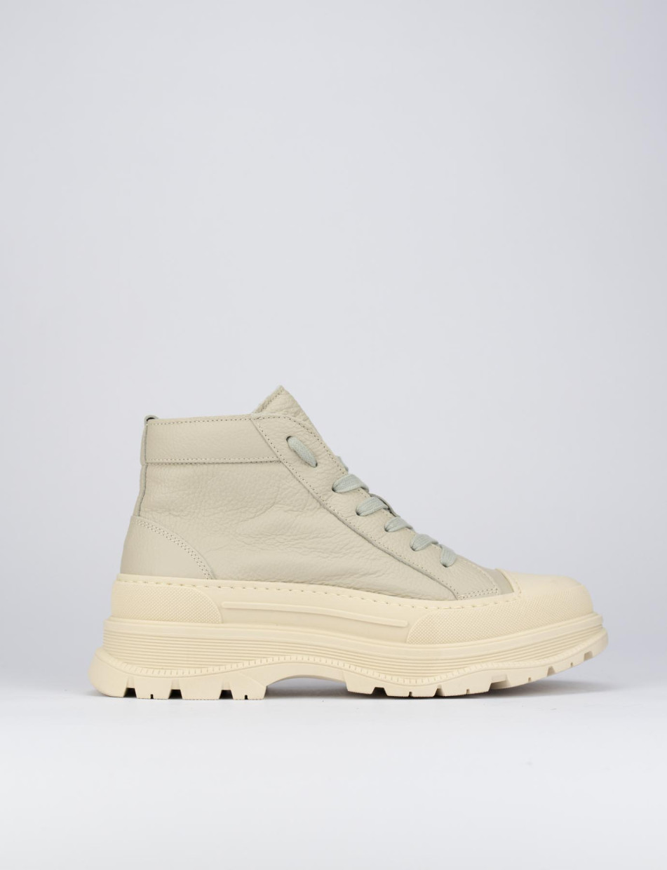 Sneakers pelle beige