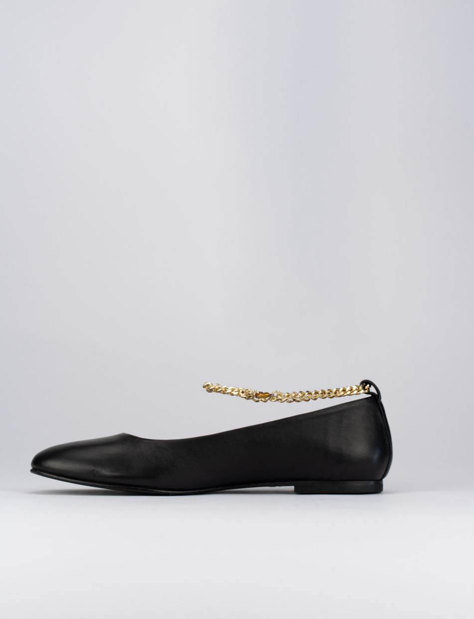 Ballerine tacco 1cm pelle nero
