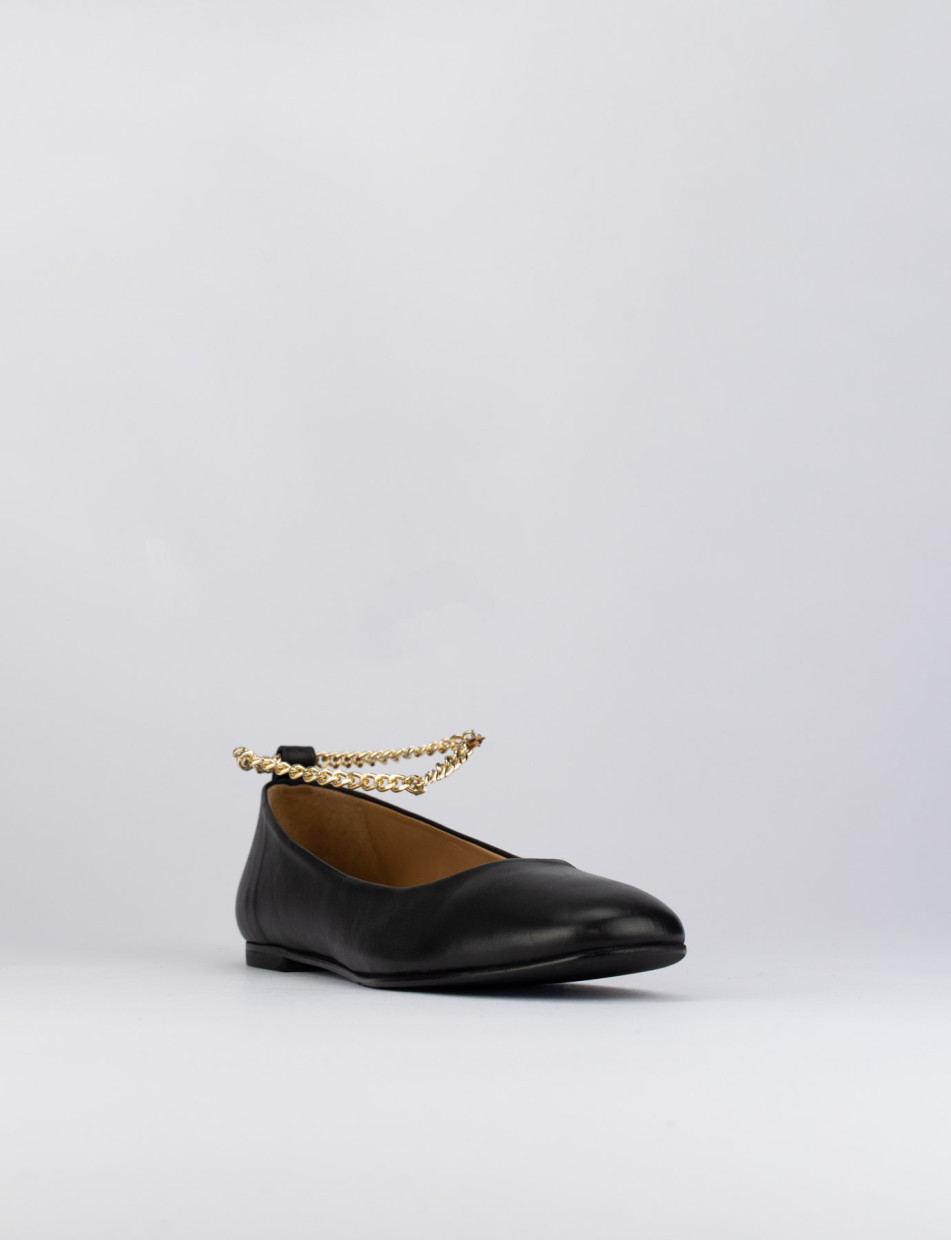 Ballerine tacco 1cm pelle nero